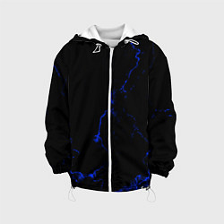Куртка с капюшоном детская Color black blue, цвет: 3D-белый
