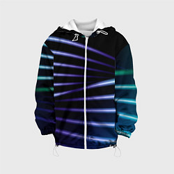 Куртка с капюшоном детская Color black blue, цвет: 3D-белый