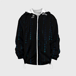 Куртка с капюшоном детская Color black blue, цвет: 3D-белый