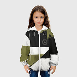 Куртка с капюшоном детская Merсedes Benz логотип, цвет: 3D-белый — фото 2