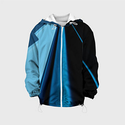 Куртка с капюшоном детская Black blue, цвет: 3D-белый