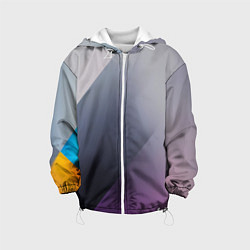 Куртка с капюшоном детская Color grey with stripes, цвет: 3D-белый
