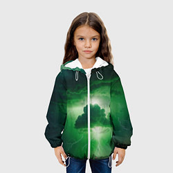 Куртка с капюшоном детская Зелёный гром, цвет: 3D-белый — фото 2