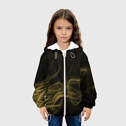 Куртка с капюшоном детская Color smoke yellow, цвет: 3D-белый — фото 2