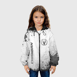 Куртка с капюшоном детская Changan - white gradient вертикально, цвет: 3D-черный — фото 2