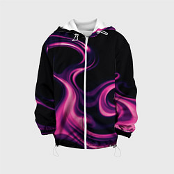 Куртка с капюшоном детская Color pink smoke, цвет: 3D-белый