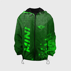 Куртка с капюшоном детская Mini - green gradient вертикально, цвет: 3D-черный