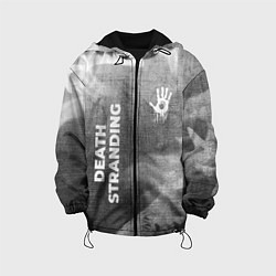 Куртка с капюшоном детская Death Stranding - grey gradient вертикально, цвет: 3D-черный