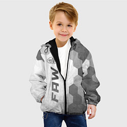 Куртка с капюшоном детская FAW - white gradient по-вертикали, цвет: 3D-черный — фото 2