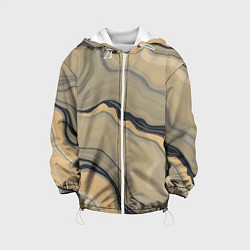 Куртка с капюшоном детская Песочный мрамор, цвет: 3D-белый