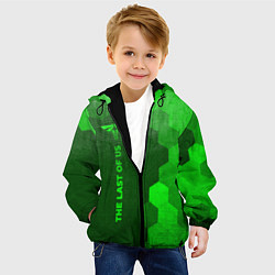 Куртка с капюшоном детская The Last Of Us - green gradient по-вертикали, цвет: 3D-черный — фото 2