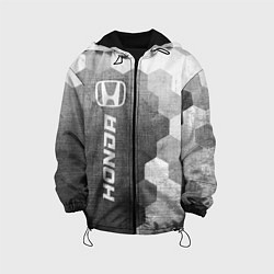 Куртка с капюшоном детская Honda - grey gradient по-вертикали, цвет: 3D-черный