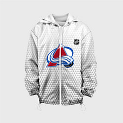 Куртка с капюшоном детская Колорадо Эвеланш - белый геометрический градиент, цвет: 3D-белый