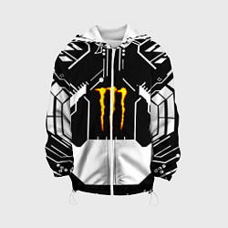 Куртка с капюшоном детская Monster energy geometry, цвет: 3D-белый