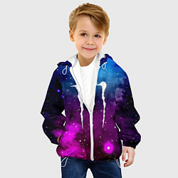 Куртка с капюшоном детская Monster energy neon space, цвет: 3D-белый — фото 2