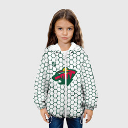 Куртка с капюшоном детская Миннесота Уайлд - белые соты, цвет: 3D-белый — фото 2