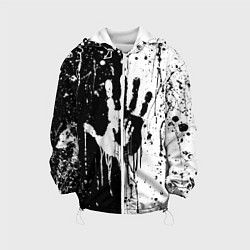 Куртка с капюшоном детская Антиматерия подтеки, цвет: 3D-белый