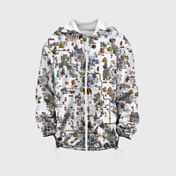 Куртка с капюшоном детская Земли Башни - Герои 3, цвет: 3D-белый