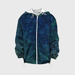 Куртка с капюшоном детская Абстракция - marine camouflage, цвет: 3D-белый