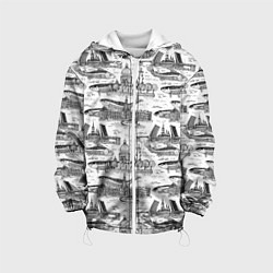 Куртка с капюшоном детская Питер и корюшка, цвет: 3D-белый