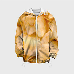 Куртка с капюшоном детская Чипсы текстура, цвет: 3D-белый