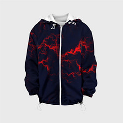 Куртка с капюшоном детская Lightning red glow, цвет: 3D-белый