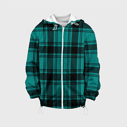 Куртка с капюшоном детская Checkered dark blue, цвет: 3D-белый
