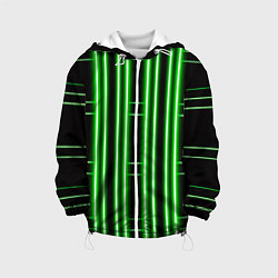 Куртка с капюшоном детская Neon green, цвет: 3D-белый