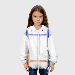 Куртка с капюшоном детская Neon white orange blue, цвет: 3D-белый — фото 2