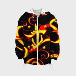 Куртка с капюшоном детская Doom dragon steel fire, цвет: 3D-белый