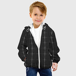 Куртка с капюшоном детская Color grey white lines, цвет: 3D-белый — фото 2
