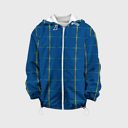 Куртка с капюшоном детская Color blue yellow cross, цвет: 3D-белый