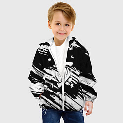 Куртка с капюшоном детская Doom краски полосы, цвет: 3D-белый — фото 2