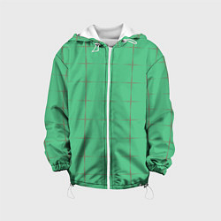 Куртка с капюшоном детская Color green stripes, цвет: 3D-белый