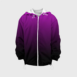 Куртка с капюшоном детская Purple gradient, цвет: 3D-белый