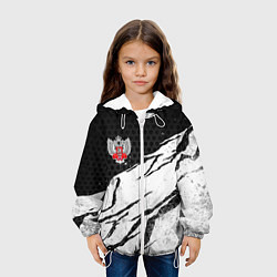 Куртка с капюшоном детская Федерация бокса России - белый затертый, цвет: 3D-белый — фото 2