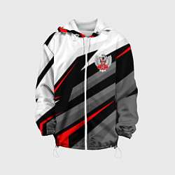 Куртка с капюшоном детская Федерация бокса - спортивный, цвет: 3D-белый