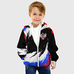 Куртка с капюшоном детская Федерация бокса РФ - краска, цвет: 3D-белый — фото 2