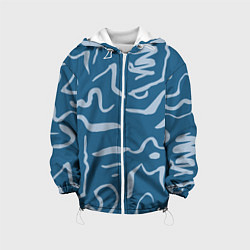 Куртка с капюшоном детская Геометрический узор, цвет: 3D-белый