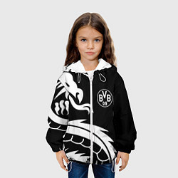 Куртка с капюшоном детская Borussia дракон белый, цвет: 3D-белый — фото 2