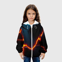 Куртка с капюшоном детская Breaking block, цвет: 3D-белый — фото 2