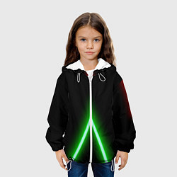 Куртка с капюшоном детская Color neon green, цвет: 3D-белый — фото 2