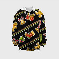 Куртка с капюшоном детская Рождественский дух, цвет: 3D-белый