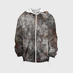 Куртка с капюшоном детская Абстракция - gray stone, цвет: 3D-белый