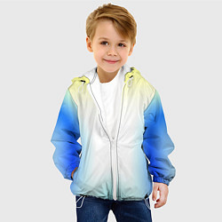 Куртка с капюшоном детская Color yellow blue white, цвет: 3D-белый — фото 2