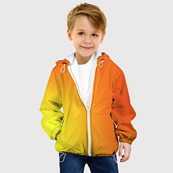 Куртка с капюшоном детская Color orange red, цвет: 3D-белый — фото 2