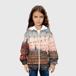 Куртка с капюшоном детская Новогодний зимний Питер, цвет: 3D-белый — фото 2