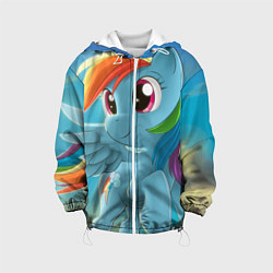 Куртка с капюшоном детская My littlle pony, цвет: 3D-белый