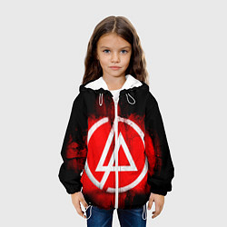 Куртка с капюшоном детская Linkin Park: Red style, цвет: 3D-белый — фото 2