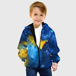 Куртка с капюшоном детская Космический попугай, цвет: 3D-черный — фото 2